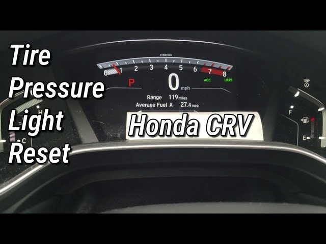 2019 honda cr v reset tire pressure light