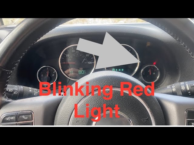 dodge blinking red dot red circle light on dashboard