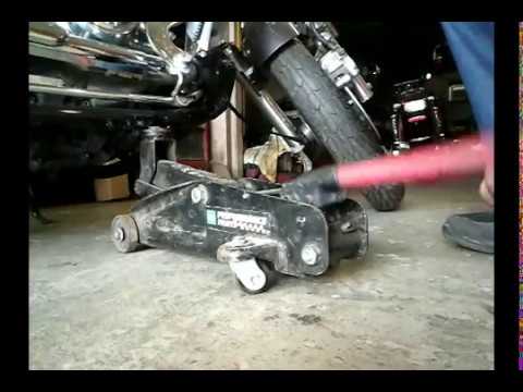 how to jack up a motorcycle with a floor jack