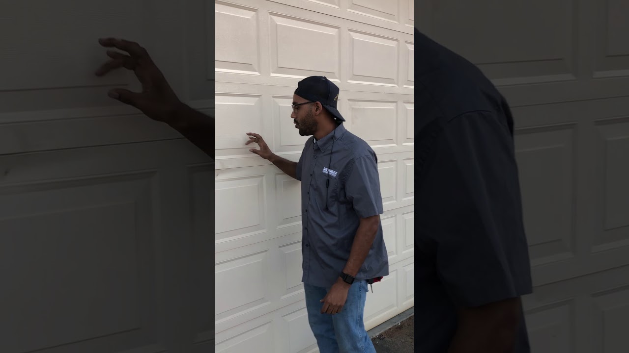 how to pop dents out of aluminum garage door