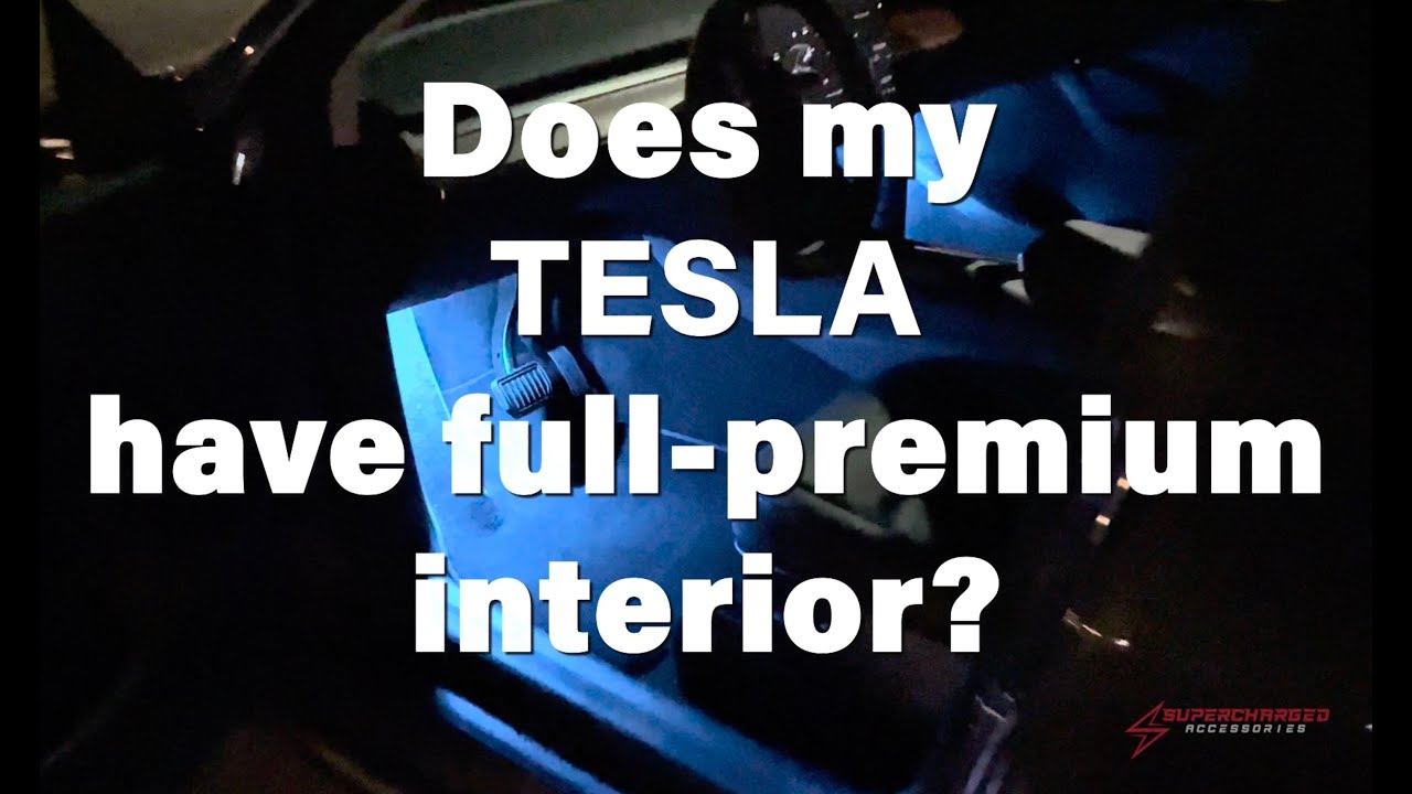 tesla black and white partial premium interior